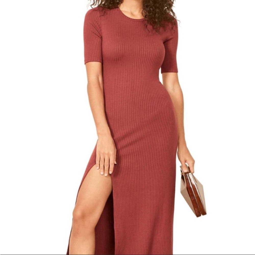 Reformation Olympia Dress Rust M NWT